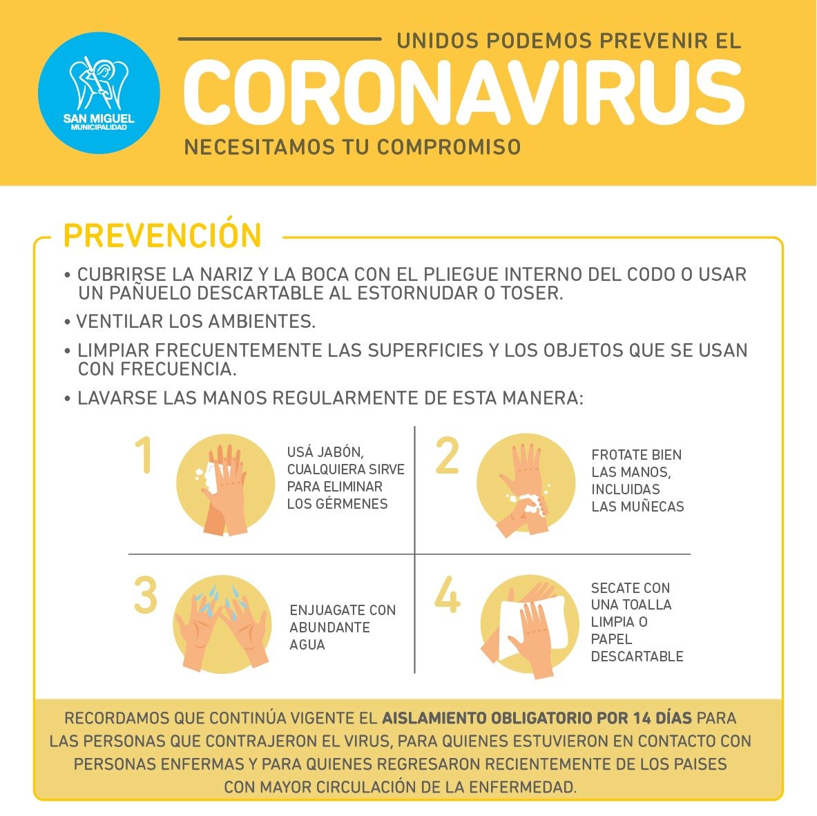 San Miguel declara la emergencia sanitaria por el coronavirus