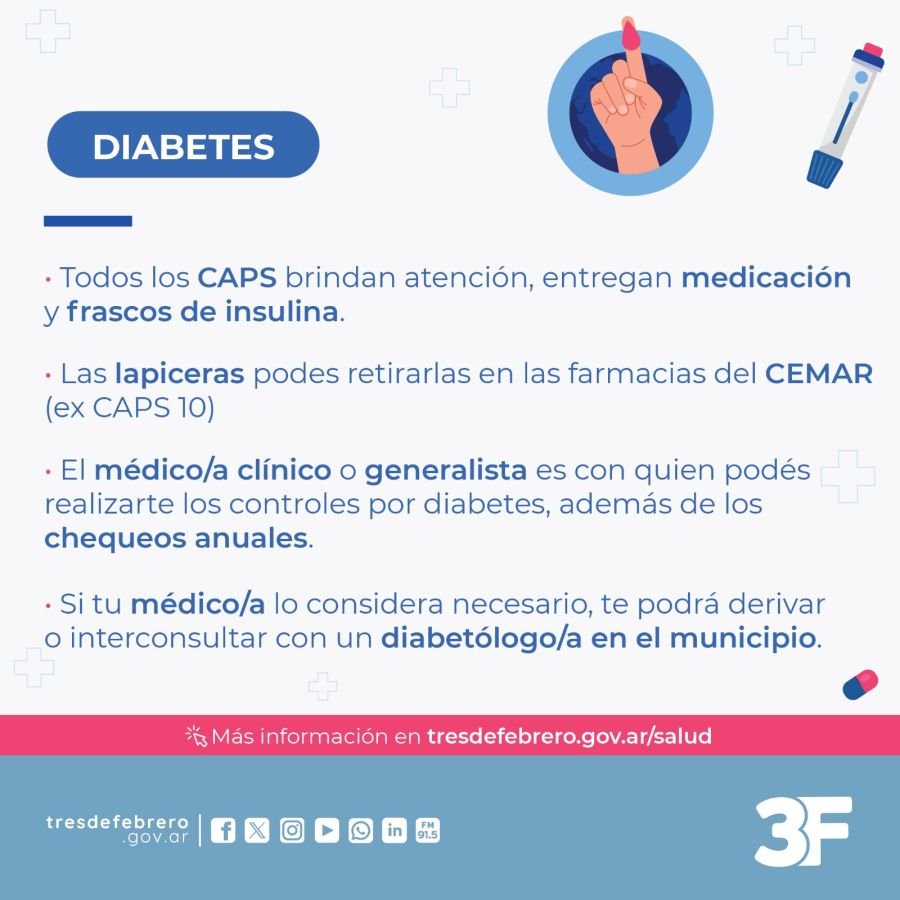El municipio de 3 de Febrero ofrece una atención de diabetes sin costo