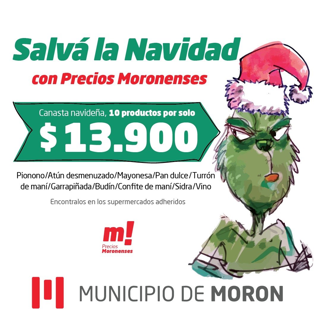 Morón ofrece una canasta especial navideña a muy bajo costo